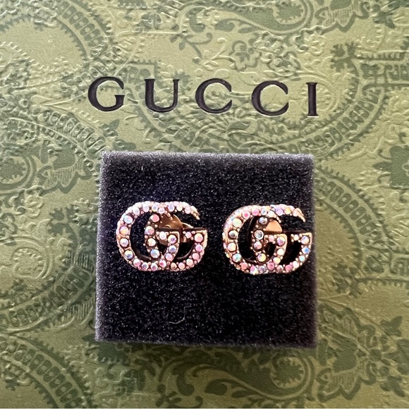 Gucci GG Marmont Crystal Stud Earrings - Picture 7 of 15